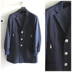 NWOT DUST ITALY MEN'S TAILORED COLLAR HALF COAT JACKET